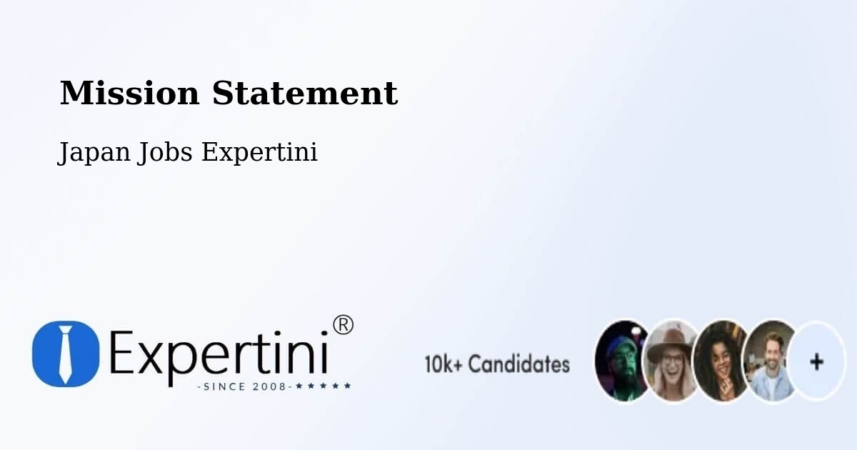 Corporate Mission – Tahara - Japan Jobs Expertini